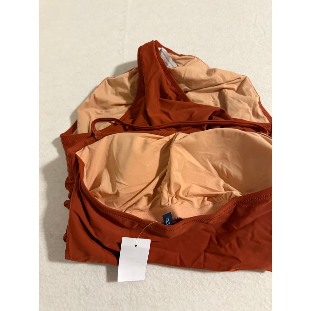 J.Crew Factory Women Swimsuit Swimwear One Piece Large Rust Brown - Picture 6 of 11